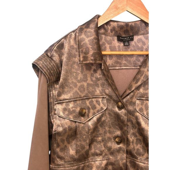 Current Air Los Angeles Leopard Print Retro Jacket Medium 80s‎ Style - Picture 2 of 9